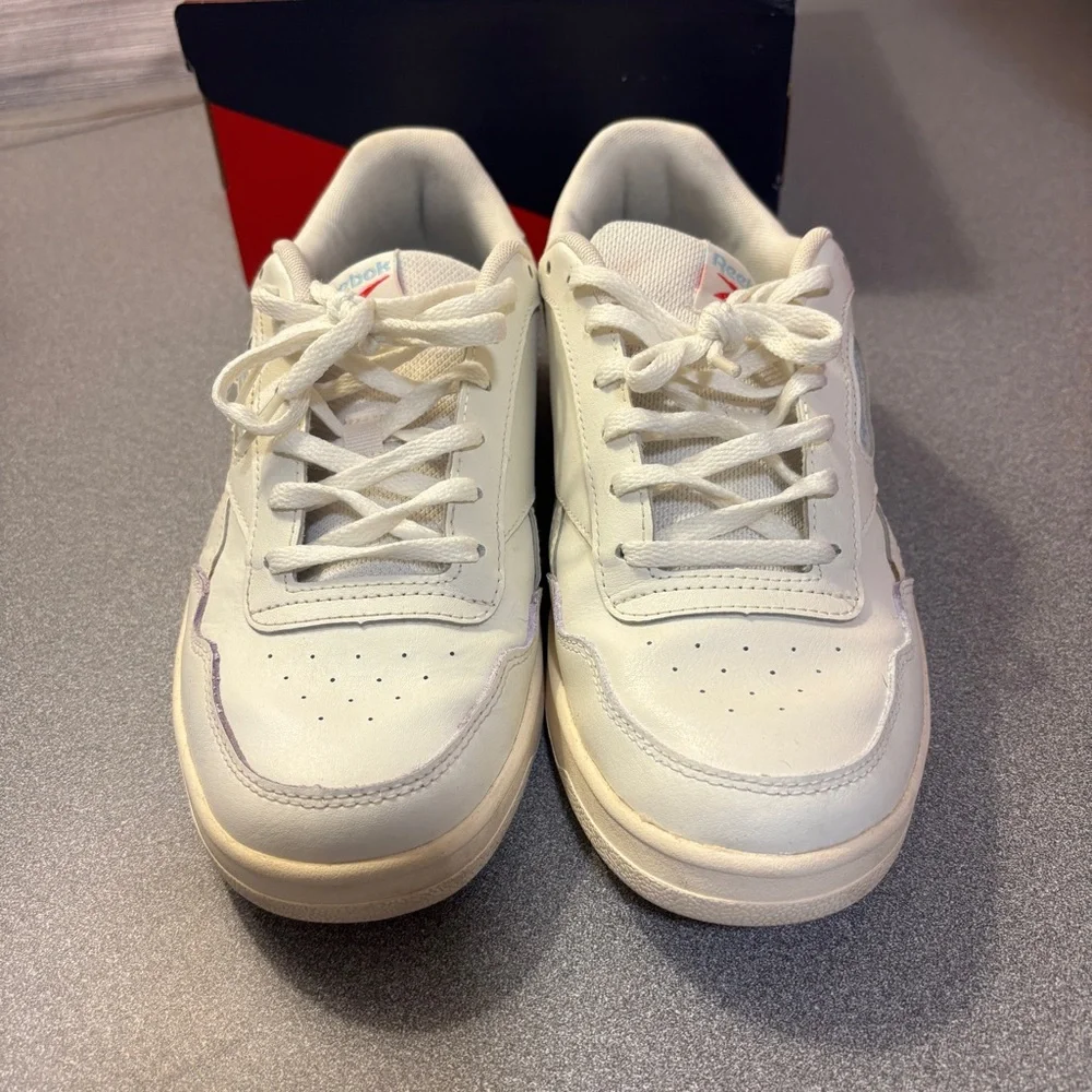 Reebok Court Advance White Lace-Up Sneakers 9.5